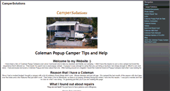 Desktop Screenshot of campersolutions.com